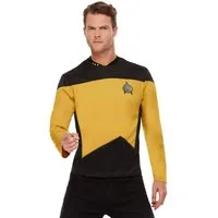 Smiffys Kostüm Star Trek TNG Uniform Lieutenant, Oberteil im Stil der Brückenuniform für den Bereich Technik & Sicher