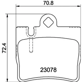 Hella Bremsbel?ge hinten Mercedes S-Klasse W220