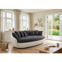COTTA Big-Sofa Aruba, gemütliches Megasofa in XXL in organischer Form mit vielen Kissen