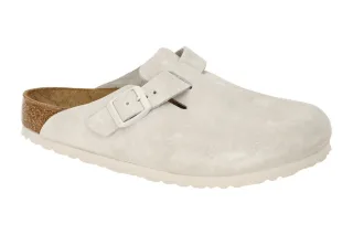 Birkenstock 1024731 BS Boston Clogs Wei? Antique White Echtleder Fu?bett
