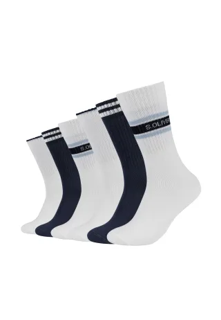 s.Oliver Socken "Tennissocken 6er Pack" 6er Pack Mit RCS-zertifizierter recycelter Baumwolle, Verstärkte Ferse und Spitze für mehr Robustheit
