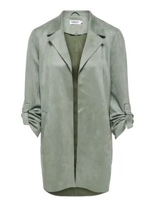 ONLY - ONLJOLINE FAUX SUEDE COAT CC OTW Lily Pad - Gr. - L