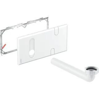 Geberit Abdeckplatte für Waschtischarmaturen mit UP-Funktion u. UP-Siphon weiß-alpin, 116426111 116426111