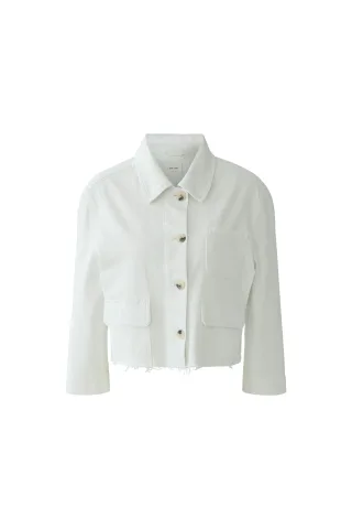 Oui - Jeansjacke cloud dancer - Gr. - 44