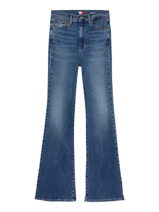 Tommy Jeans - Skinny Jeans mit ausgestelltem Bein blau - Gr. - 32
