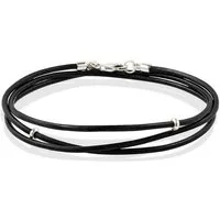 Kuzzoi Lederarmband Leder Herren 925 Sterling Silber
