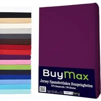 Buymax Spannbettlaken Wasserbett Spannbettlaken für Boxspringbetten Matratzen bis 35 cm Höhe, Jersey, Gummizug: Rundumgummi, (1 Stück), Spannbetttuch 97% Baumwolle, 3% Elasthan, atmungsaktiv, 40 cm Steghöhe