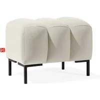KONSIMO® Sitzhocker Polsterhocker PECCO hergestellt in der EU, Veloursstoff, handgefertigt, Elegant, Massivholzrahmen