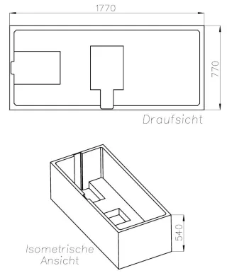 Neuesbad Wannenträger für Kaldewei NEXT COMBI/NEXT DUO 180x80 SW 11253