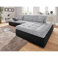 DOMO collection Ecksofa PB MORIC wahlweise mit Bettfunktion + Armteilverstellung, L-Form, im XXL-Format, B/T/H:300/172/80 cm, feine Steppung