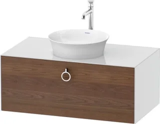 Duravit White Tulip Konsolenwaschtischunterbau wandhängend Amerikanischer Nussbaum & Weiß Matt & Hoc WT498107785
