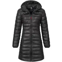 Geographical Norway Steppmantel Winter Jacke Steppjacke Parka Lange Kapuzenjacke Steppmantel Outdoor