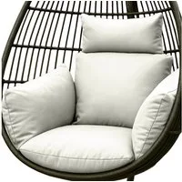 Homescapes Sitzkissen Hängesessel-Kissen Outdoor – Natur mit Kopfstütze