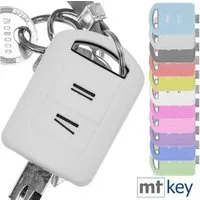 mt-key Schlüsseltasche Autoschlüssel Softcase Silikon Schutzhülle Weiß, Opel Combo C Corsa C Meriva A Tigra TwinTop