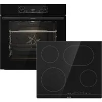 GORENJE Backofen-Set Black Pacific Basic Set, mit 1-fach-Teleskopauszug, Aqua Clean, Pizzafunktion mit 300 °C – perfekt für Pizza, Focaccia und mehr!