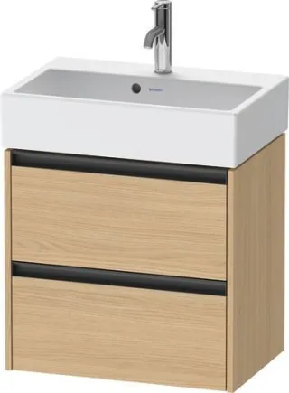 Duravit Ketho.2 Waschtischunterbau wandhängend Natur Eiche Matt 584x390x549 mm - K25273030300000 K25273030300000
