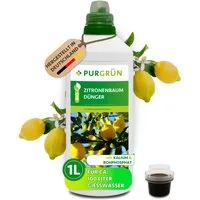 Purgrün Obstdünger Bio Zitronenbaum Dünger, NPK 3+2+6, Rohphosphat, 1 Liter, Flüssigdünger, 1-St., 1 Liter