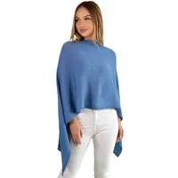 Mississhop Strickponcho Damen Poncho Cape Überwurf Strickponcho feiner Strick 221