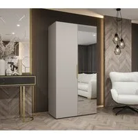 MOEBLO Drehtürenschrank SOLENA 2 (mit Spiegel – Moderner Kleiderschrank mit Soft-Close, Einlegeböden & Kleiderstange, verschiedene Breiten & Farben, Schrank Garderobe Schlafzimmer Drehtürenschrank) (BxHxT): 100/150/200/250/300x202x52 cm