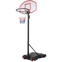 COSTWAY Basketballständer Basketballkorb, 210 - 245 cm höhenverstellbar