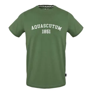 Aquascutum - "1851" T-Shirt für Herren/Damen Unisex, Baumwolle (Militärgrün)