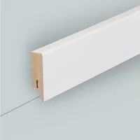 Südbrock Sockelleiste Sockelleiste weiß 16 x 78 mm MDF foliert RAL 9016 Modern Fussleiste, L: 250 cm, H: 7.8 cm, 1-St.