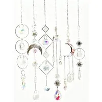Agger Dekoobjekt 6er-Set Suncatcher Kristall-Hängedekoration, Sonnenfänger Deko (6 St), Windspiel Anhänger für Fenster, Zuhause, Garten, Weihnachten