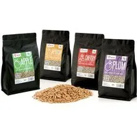BBQ-Toro Holzpellets Pellets Set aus 100% Fruchtholz, 4 Sorten à 1 kg, Smokerpellets für Gr