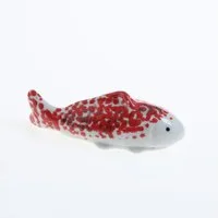 MARELIDA Dekofigur schwimmender Fisch Teichdeko Tierfigur Porzellan Koi Karpfen L: 10cm (1 St)