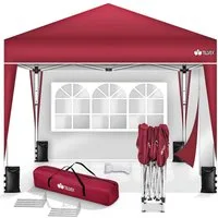 tillvex Pavillon tillvex® Pavillon 3x3m Wasserdicht Gartenzelt Faltpavillon Partyzelt, (3x3m wasserdicht, Pop-Up Faltpavillon höhenverstellbar, Partyzelt mit Tasche für Garten), Einfacher Aufbau in Minuten