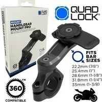 Quad Lock Handy-Halterung QUAD LOCK Motorrad Lenkerhalterung PRO für Handy Smartphone schwarz