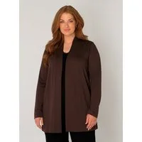 Base Level Curvy Strickjacke offen, ohne Verschluss