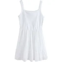 Next Sommerkleid Gestuftes Minikleid mit eckigem Ausschnitt (1-tlg)
