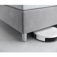 DELIFE Boxspringbett Fußvariantenset, Boxspringsystem alufarbig Füße Bodenfreiheit 10 cm für Bettbreite 140/