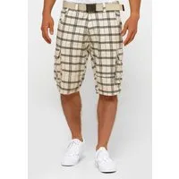 Indicode Cargoshorts Herren Blixt Cargo Shorts Herrenshorts aus 100 % Baumwolle, inkl. Gürtel