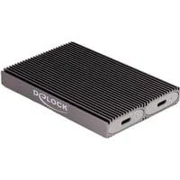 Externes USB Type-C Dual Combo Gehäuse für 2 x M.2 N, Laufwerksgehäuse grau