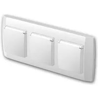 TEM Unterputz-Steckdose LOGIQ 3-fach Steckdose/DeckelWS weiß 250V~/16A