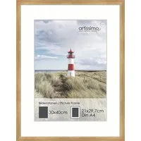 artissimo Bilderleiste Bilderrahmen 30x40 cm inkl. Passepartout DIN A4 Holz Eiche