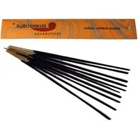 Guru-Shop Räucherstäbchen Auroshikha Räucherstäbchen - Sandelholz/Safran