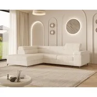 MOEBLO Ecksofa OSTIN, 290 cm – Modernes L-Sofa mit Schlaffunktion, Bettkasten und verstellbaren Kopfstützen, Cord oder Strukturstoff, - (BxHxT): 290 x 75–90 x 202 cm