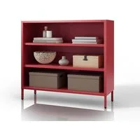 Jan Nowak Sideboard LUCA Regal Metall Stahl 100x90x35cm 2 Regale Sparkling (Stahl 0,6mm, 40kg, 25mm Raster, Wandmontage möglich), Brilliance Beine regulierbar Wohnzimmer Büro
