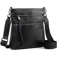 TANTOMI Schultertasche Damen Umhängetasche mit Mehreren Fächern und RFID-Schutz (Crossbody Bag aus PU-Leder mit verstellbarem Schultergurt), Ideal für Alltag, Reisen, Arbeit, Shopping und Spaziergänge