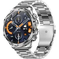 SGDDFIT 2025 Smartwatch (4,6 cm, android ios), Smartwatch Herren 1.85 Zoll AMOLED Fitnessuhr 5ATM Sportuhr