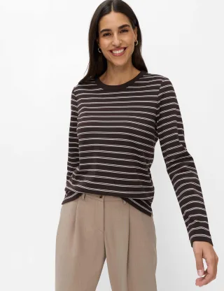 Brax Damen Shirt Style CIRA M brunette, dunkelbraun, Gr. 34