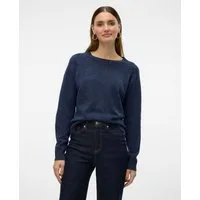Vero Moda Rundhalspullover VMDOFFY LS O-NECK BLOUSE GA NOOS Materialmix, regular fit
