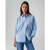 OPUS PANTS Kurzarmbluse FIONNE Oversized geschnitten aus Baumwolle Lässige Silhouette mit Raglanärmeln