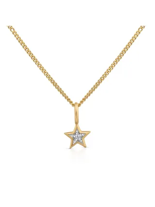 Orolino Halskette Gold 585 mit Stern-Motiv und Brillant 0,005ct.
