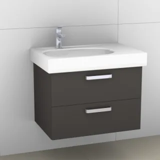 Artiqua 413 Waschtischunterschrank für Citterio 500545 ( ehem. 123575) Stahlgrau, 413-WU2L-K101-7142 413-WU2L-K101-7142-88