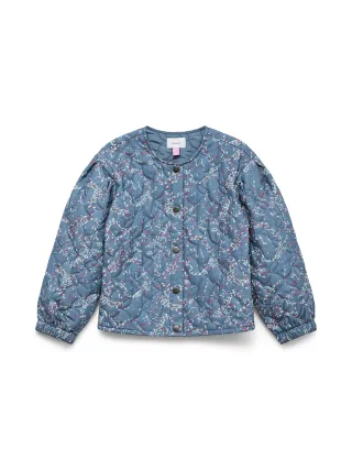 VERO MODA - VMIRIS MON QUILT CARDIGAN WVN GIRL China Blue - Gr. - 128