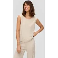 s.Oliver Muscleshirt T-Shirt Top aus Metallic-Mesh